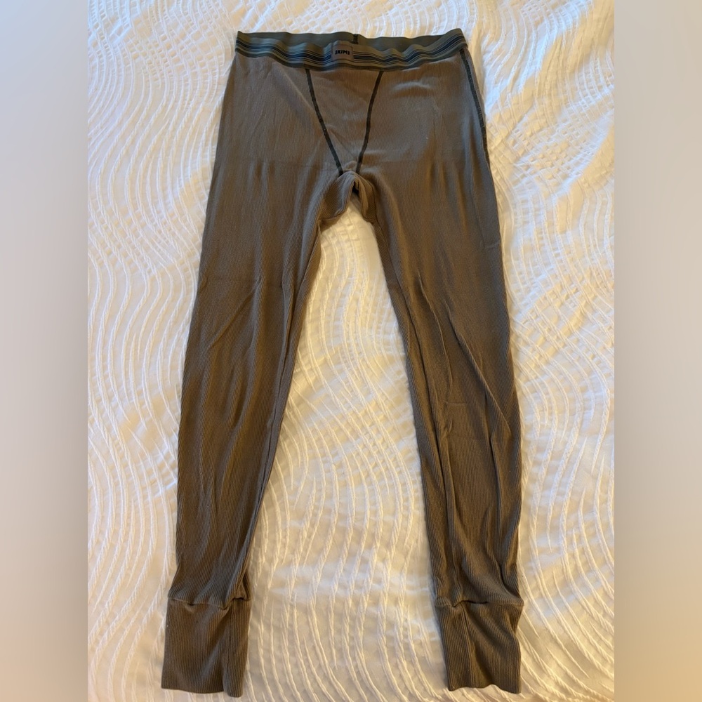 SKIMS Cotton Rib Leggings in Olive